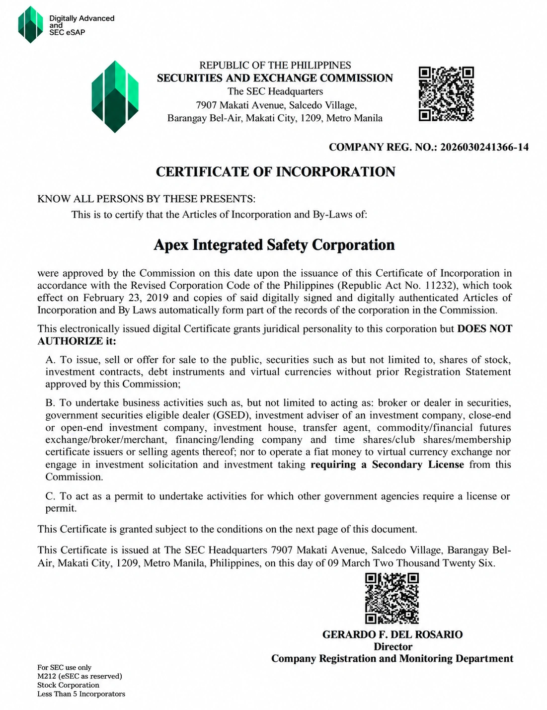 Securities and Exchange Commission Document